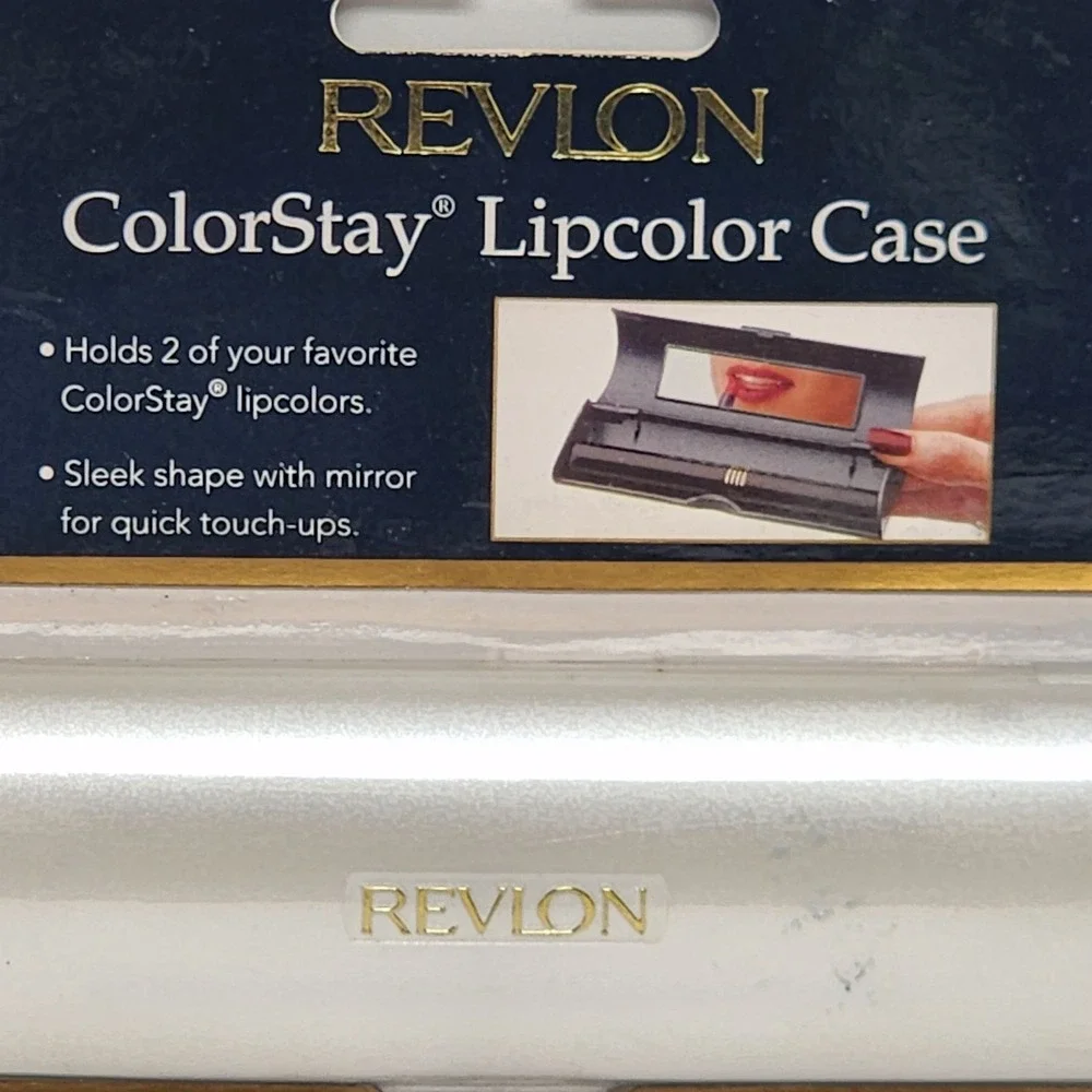 Revlon Colorstay Lip Color Case with Mirror Purse‎ Travel Holder Makeup Fits 2